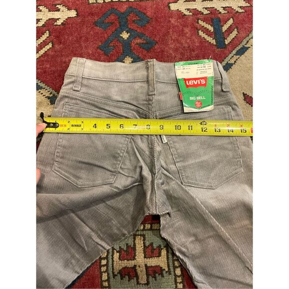 NWT NOS Levi’s Corduroy Big Bell Bottom Pants Jeans Gray 784-1555 26 X 29 80s - Picture 14 of 15